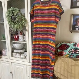 Multicolor Striped Women's Dress